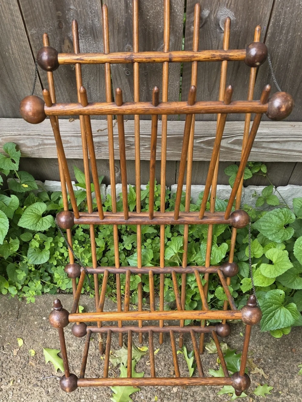 Victorian Stick And Ball Magazine Hat Rack